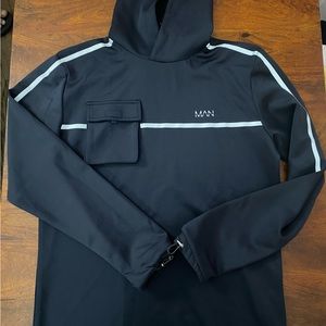 Men's Hoodie Sportswear Club Active Pullover Sweatshirt Blue Glow In Dark M